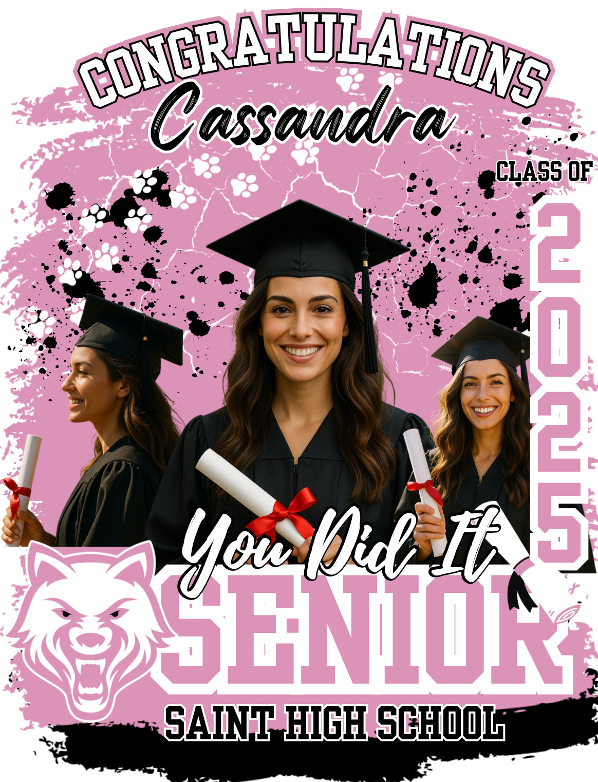 Grad T-Shirt Template (editable in Canva)