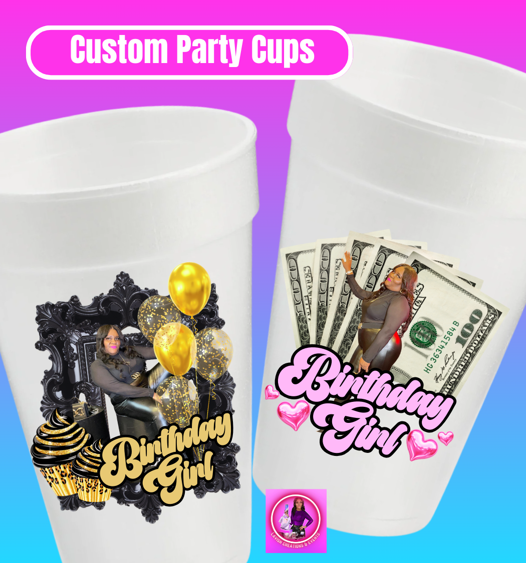 10 Styrofoam cups & 10 plastic shot glasses