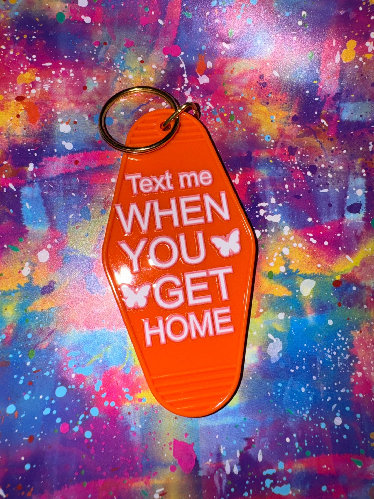 Motel keychain