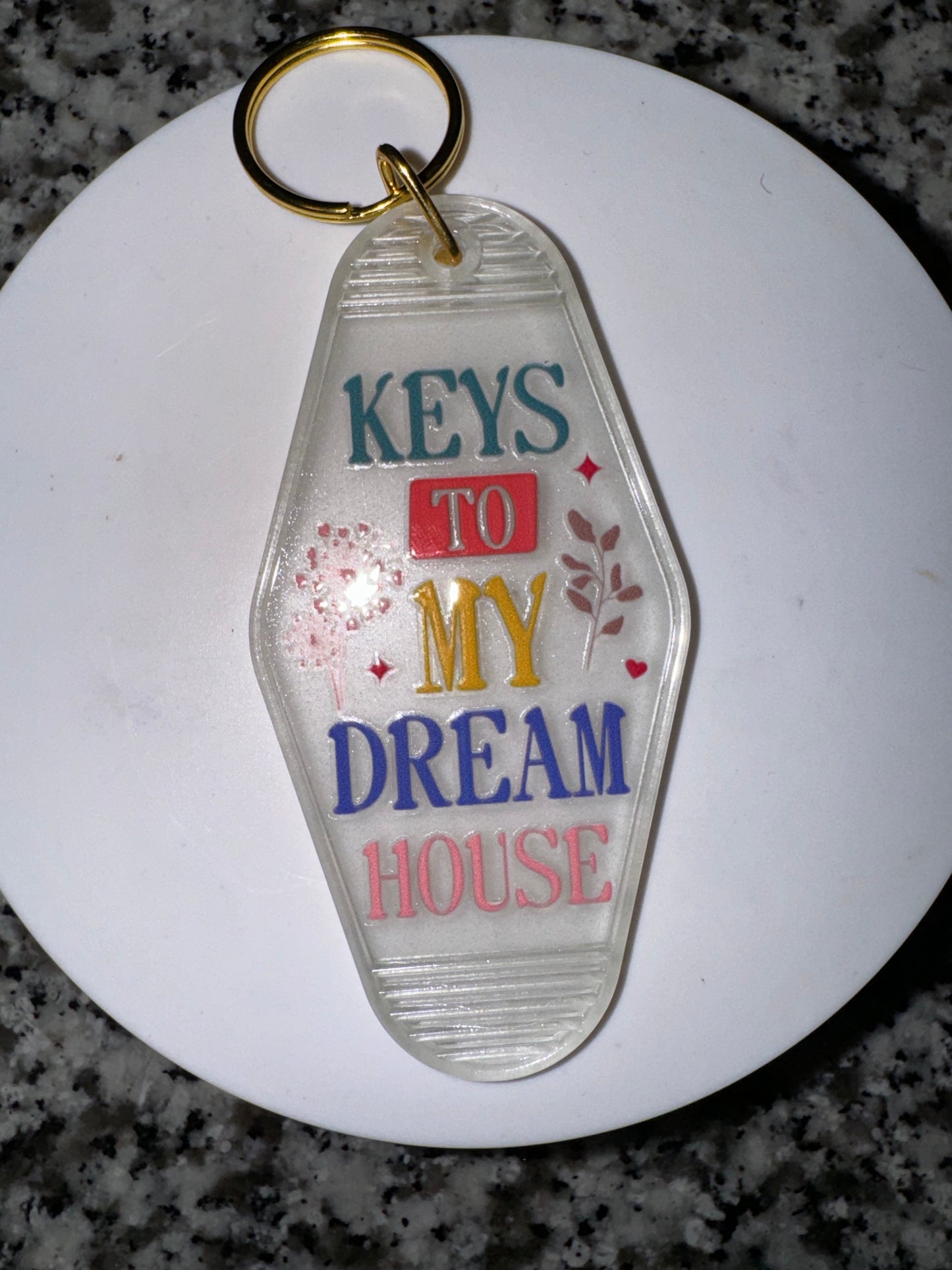 Motel keychain
