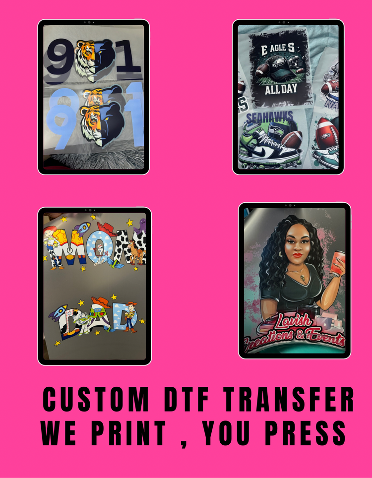 Custom DTF Transfers by Size