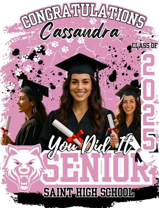 Grad T-Shirt Template (editable in Canva)