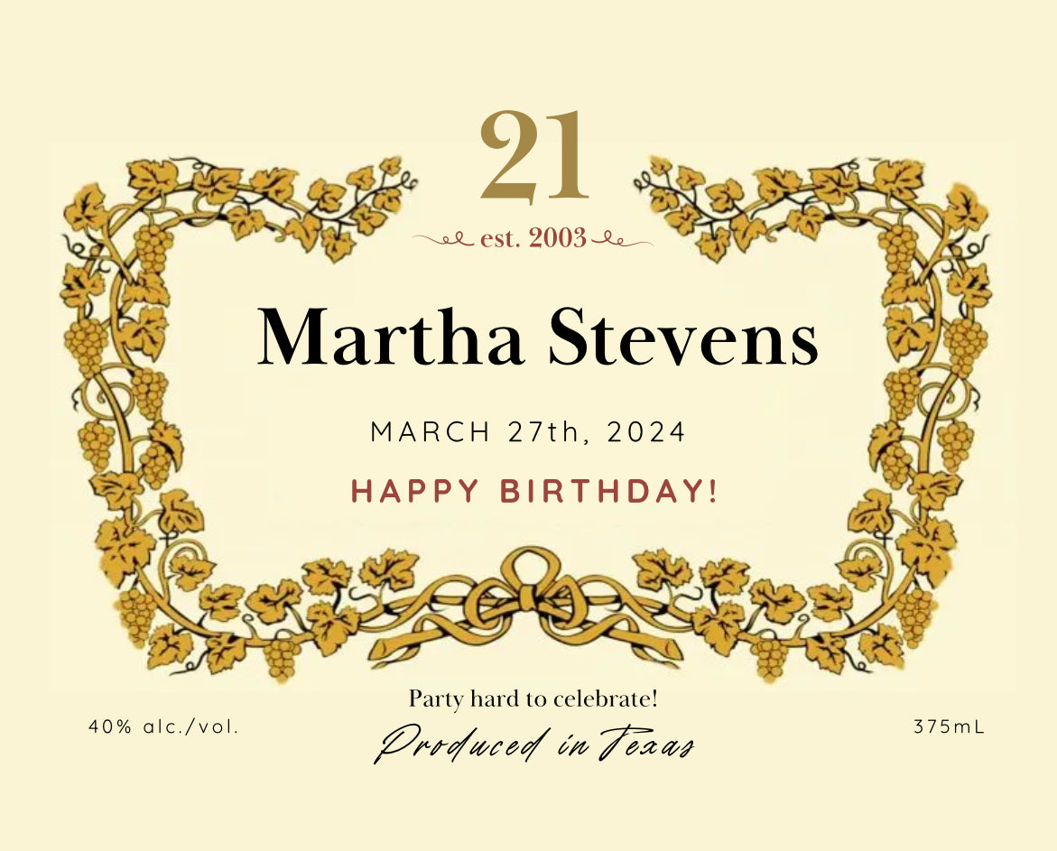 Hennessy Labels (editable in canva) 3.2x2.6