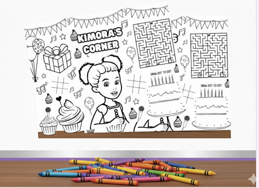 Activity Placemat w/crayons