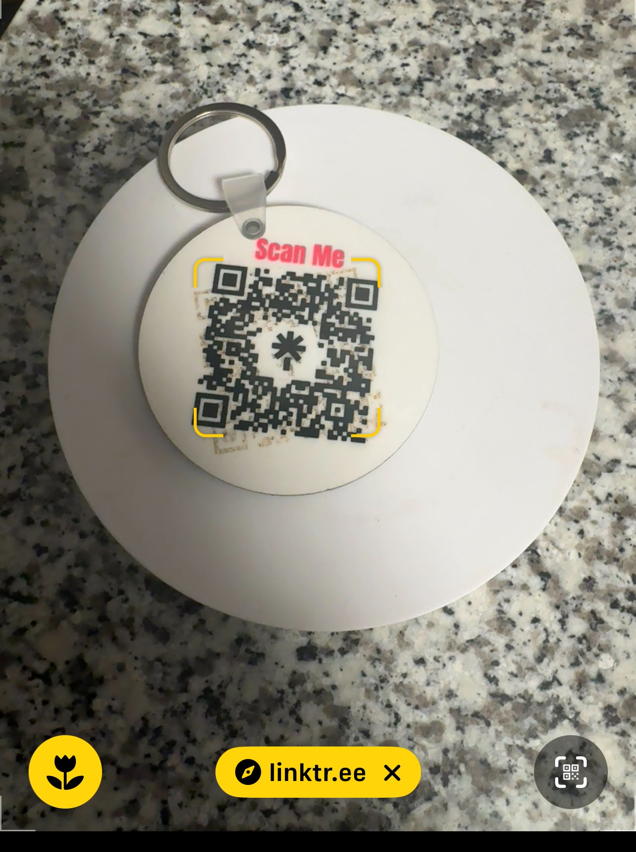 Business Logo & QR Code Keychain( double sided)