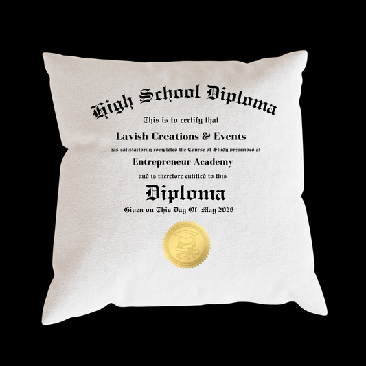 Custom Grad Pillow (single or Double sided)