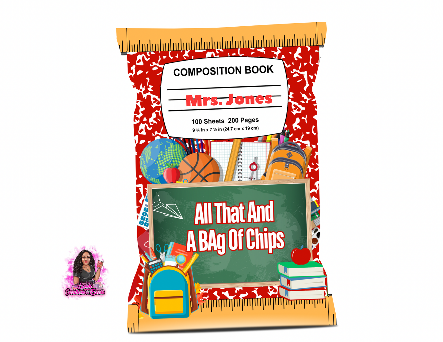 Custom Chip Bags - filled (sold by the dozen)