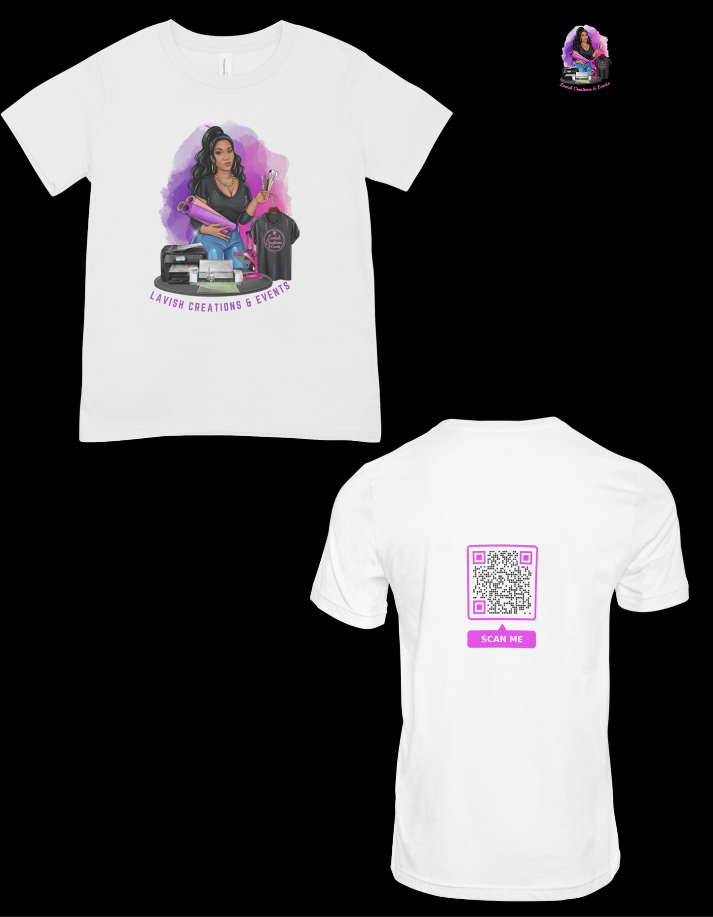 Custom Front & Back T-shirts (Adult & Kids)