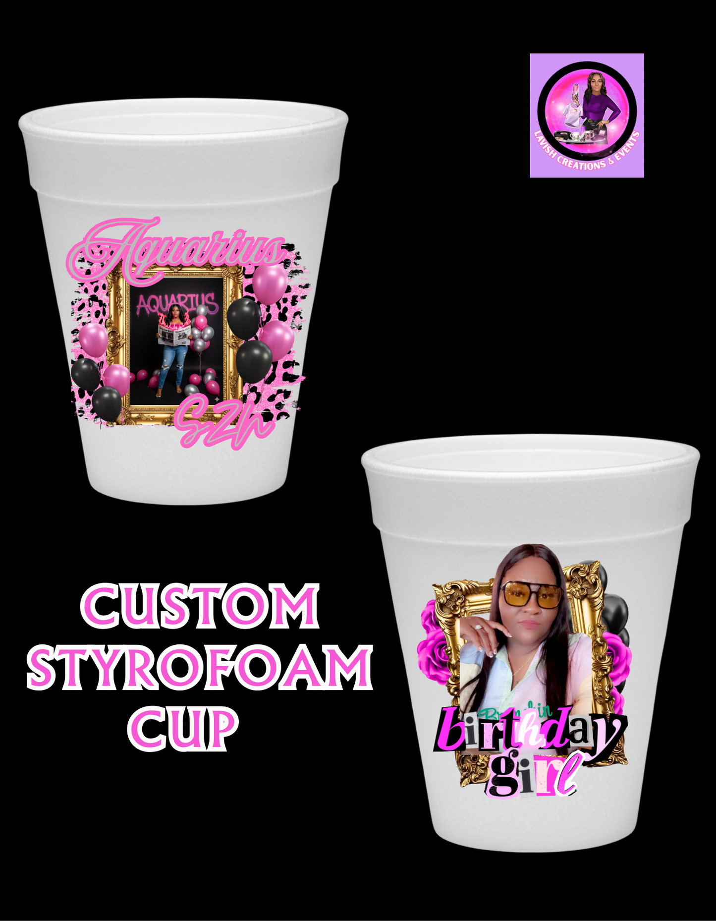 10 Styrofoam cups & 10 plastic shot glasses(glass local pickup only)