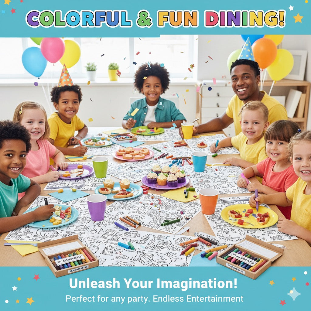 Activity Placemat w/crayons