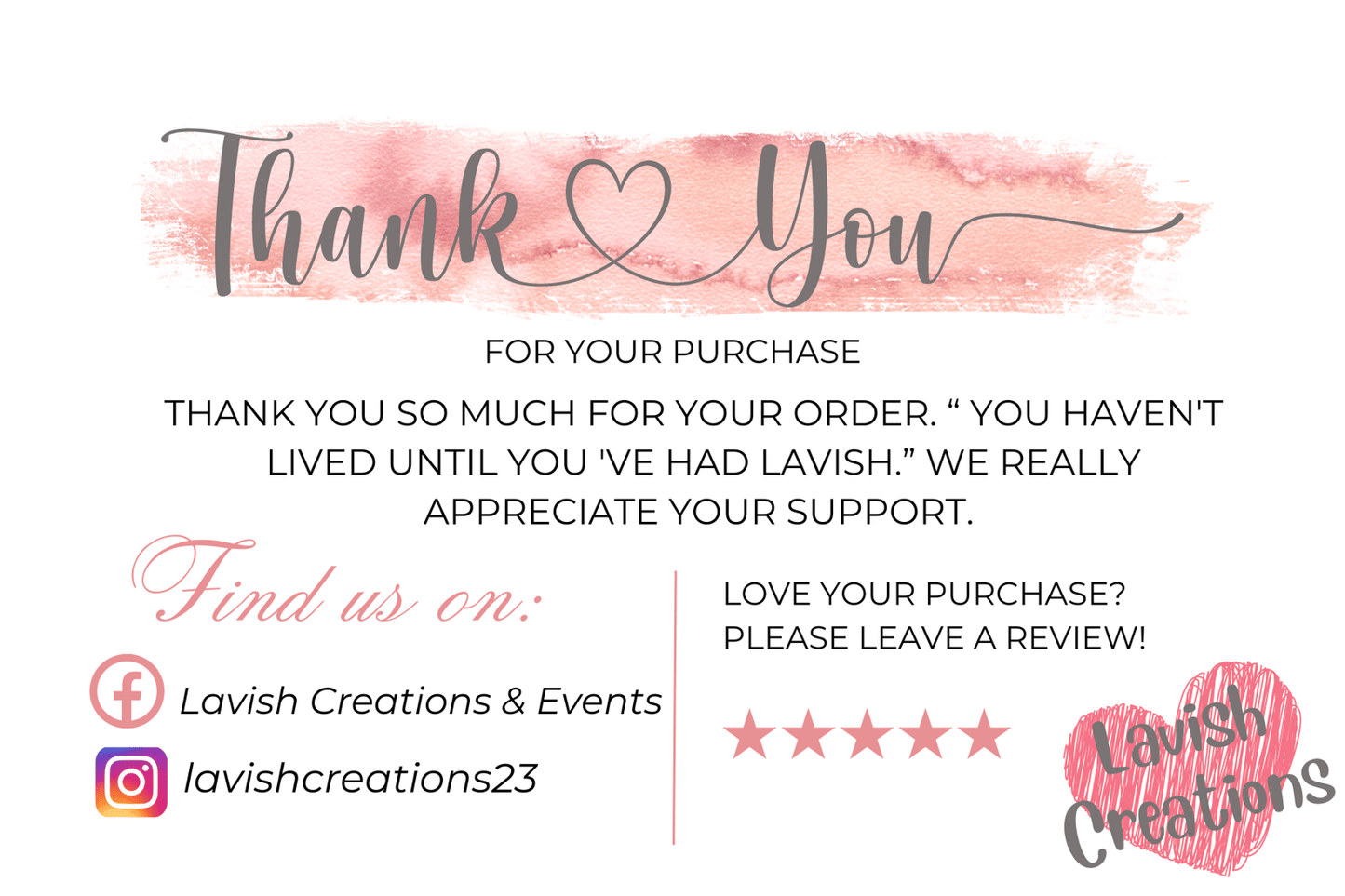 Business Thank You Card